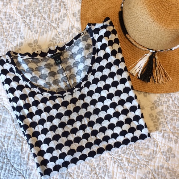 S Ann Taylor Linen Tee - Picture 1 of 8